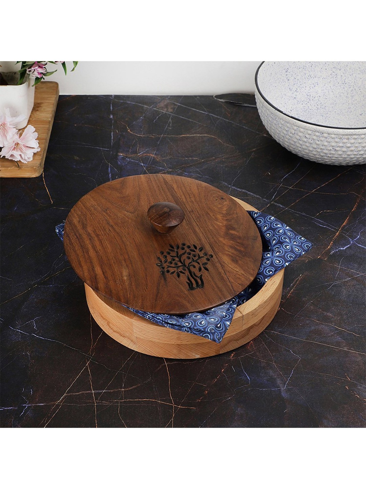 FnS Elantra Silver Stainless Steel Casserole With Lid (0.9 L)