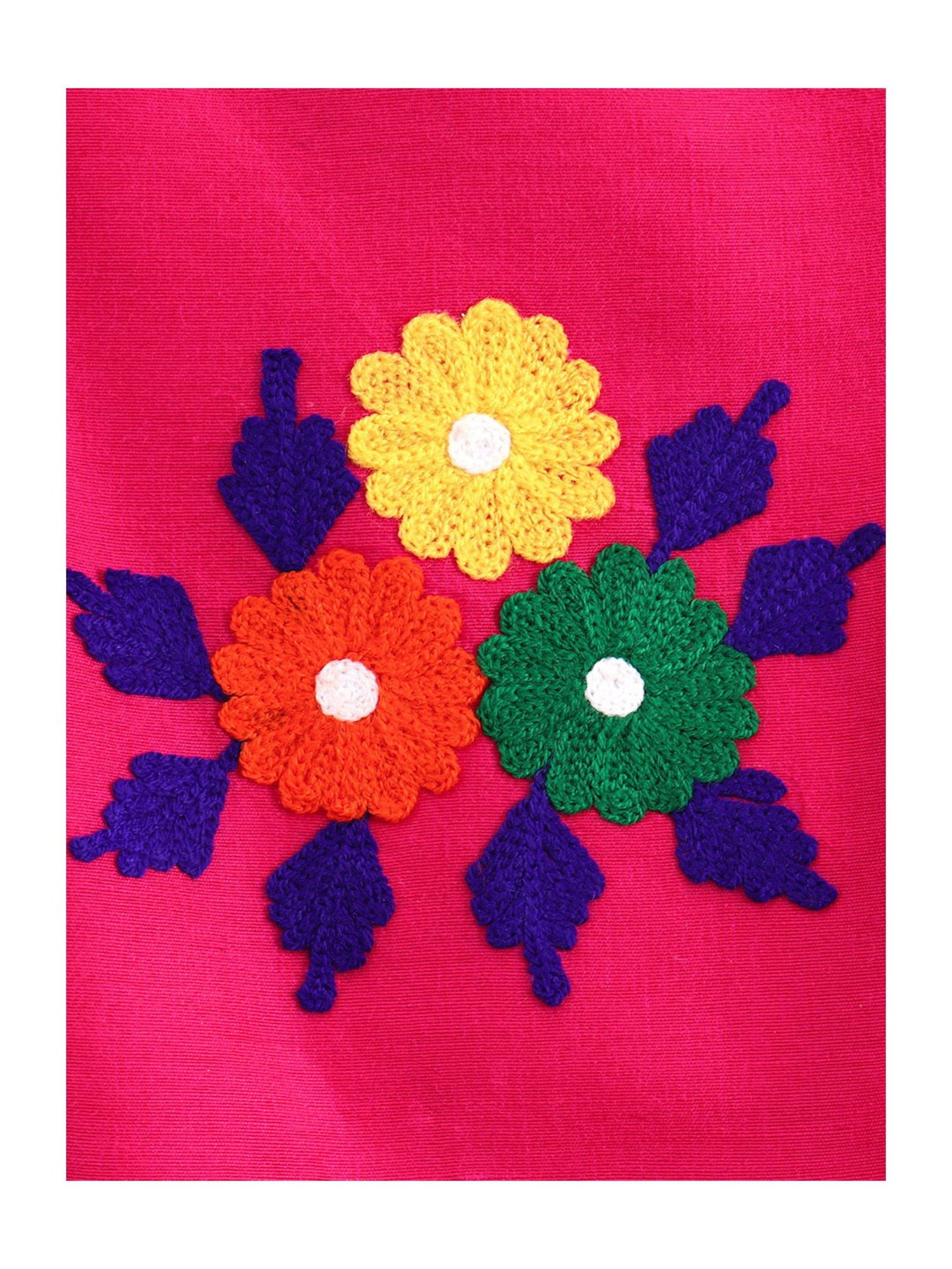 TWISHA Kids Pink & Blue Embroidered Kurta with Dhoti