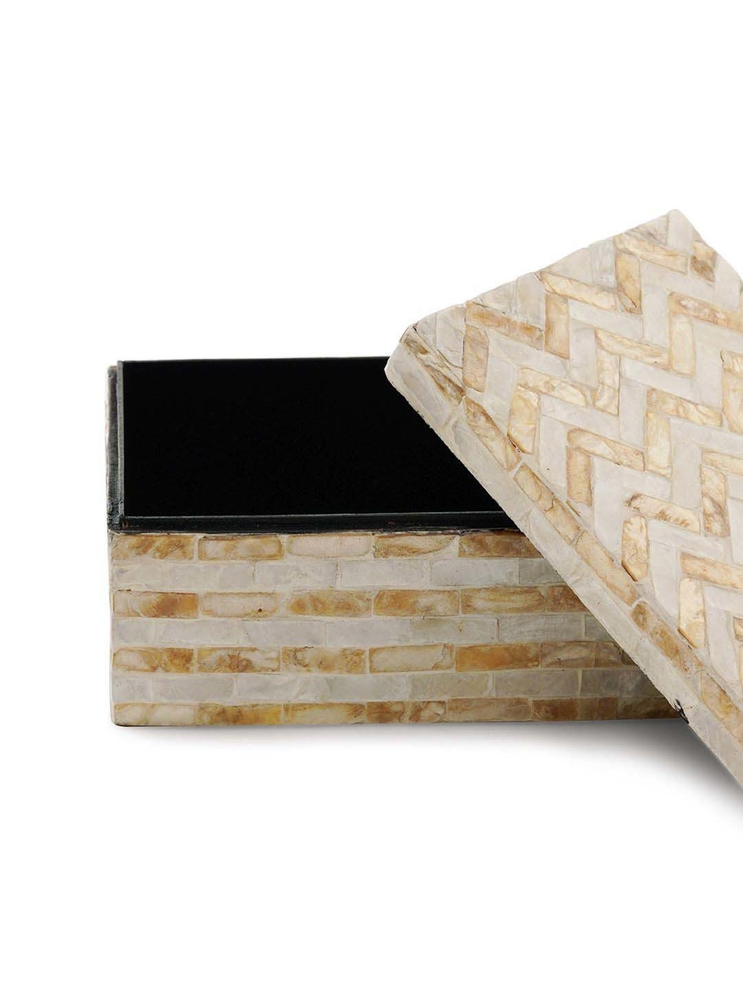 Pure Home and Living Cream M Of Pearl Rectangular Box