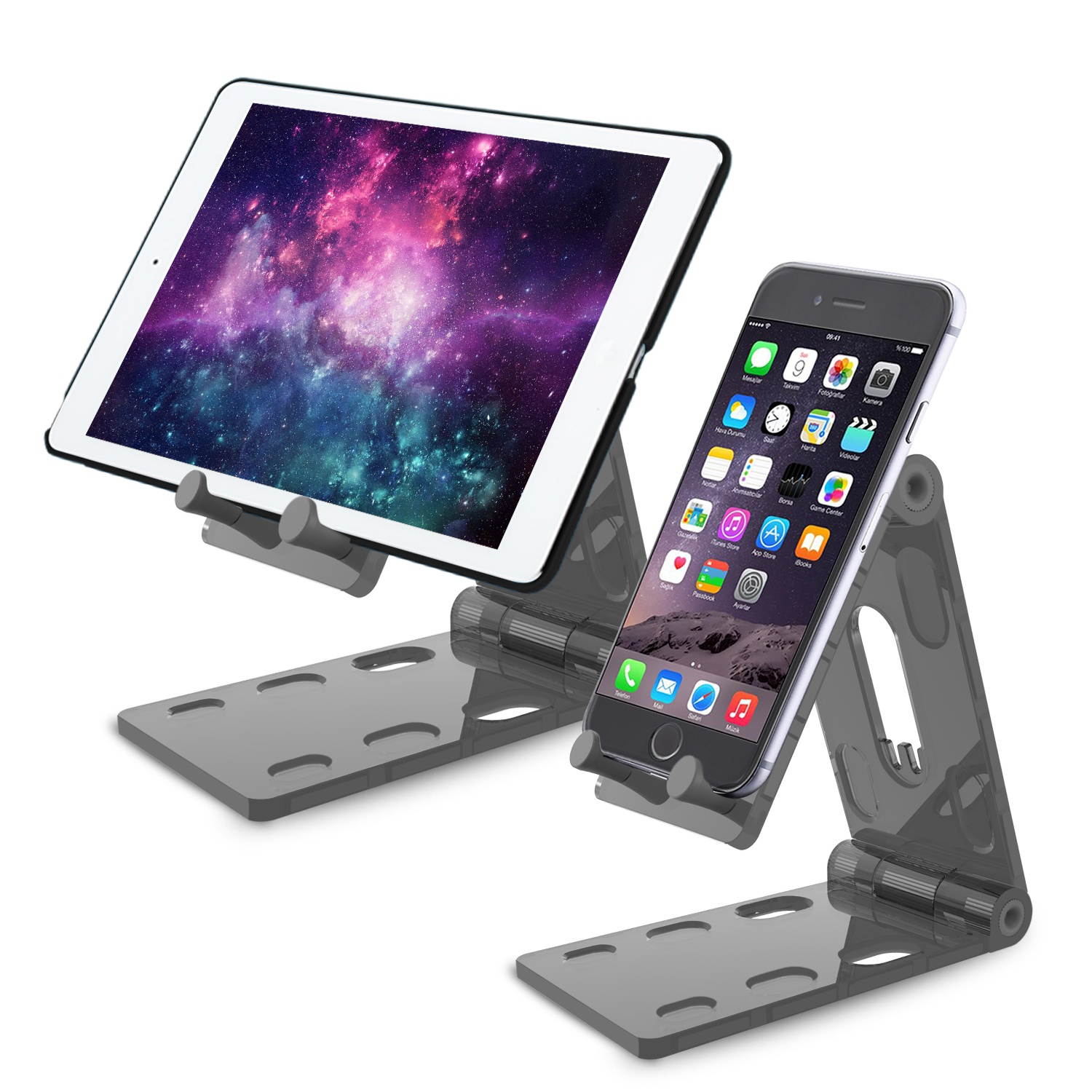 Adjustable Multi-Angle Desk Desktop Holder Stand Adjustable Pad Phone Holder Stand For Cell Phone(Black)