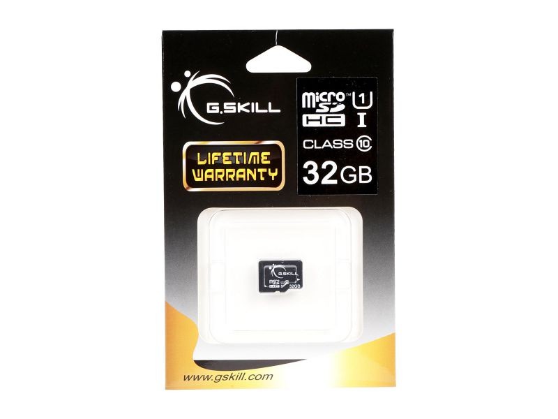 G.Skill 64GB microSDXC UHS-I/U1 Class 10 Memory Card with Adapter (FF-TSDXC64GA-U1)