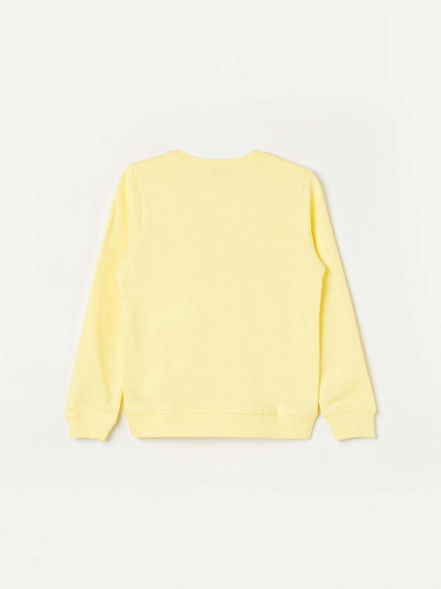 Fame Forever by Lifestyle Girls Yellow Cotton Printed Full Sleeves Sweatshirt