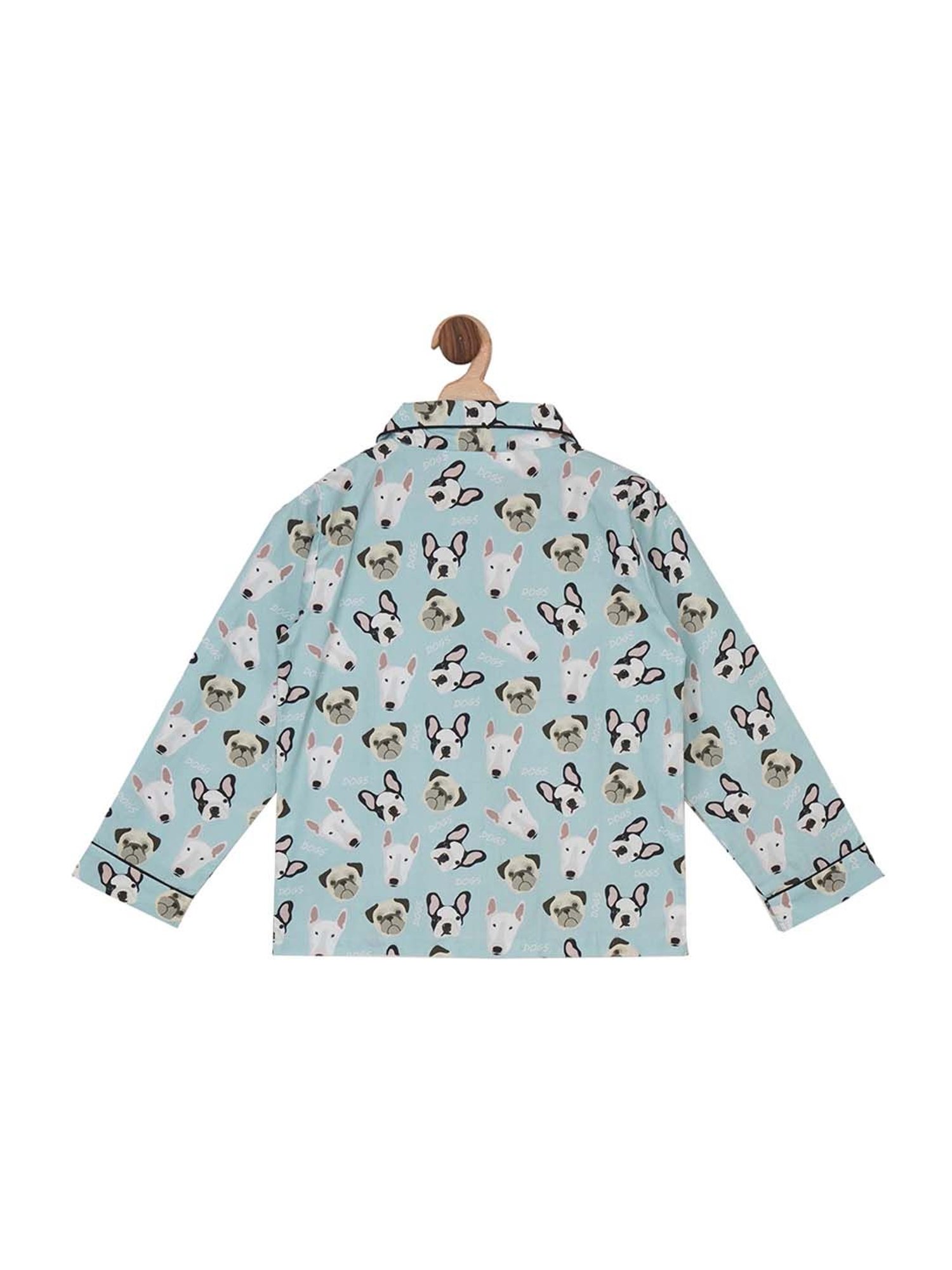 Fluffalump Boys Multicolor Cotton Printed Nightwear Top & Pants Set