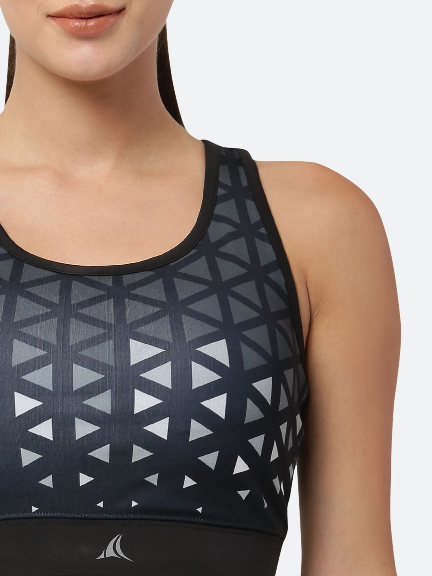 Fitleasure Black Non Wired Padded Sports Bra