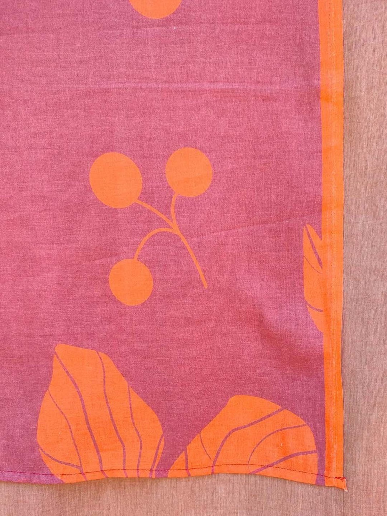 Suta Purple Pure Cotton Printed Saree