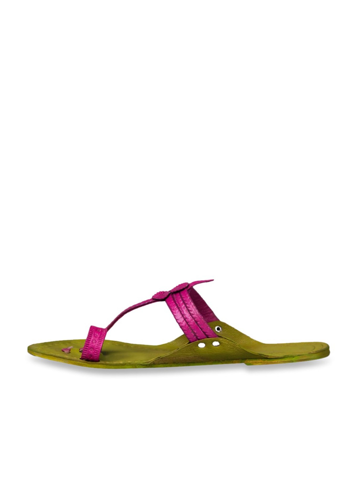 Kalapuri Women's Pink Kolhapuri Sandals