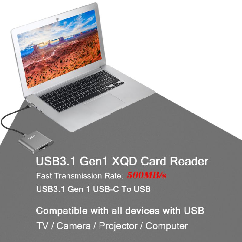 XQD Card Reader XQD to USB3.0 5Gbps with USB-C to USB-A Cable