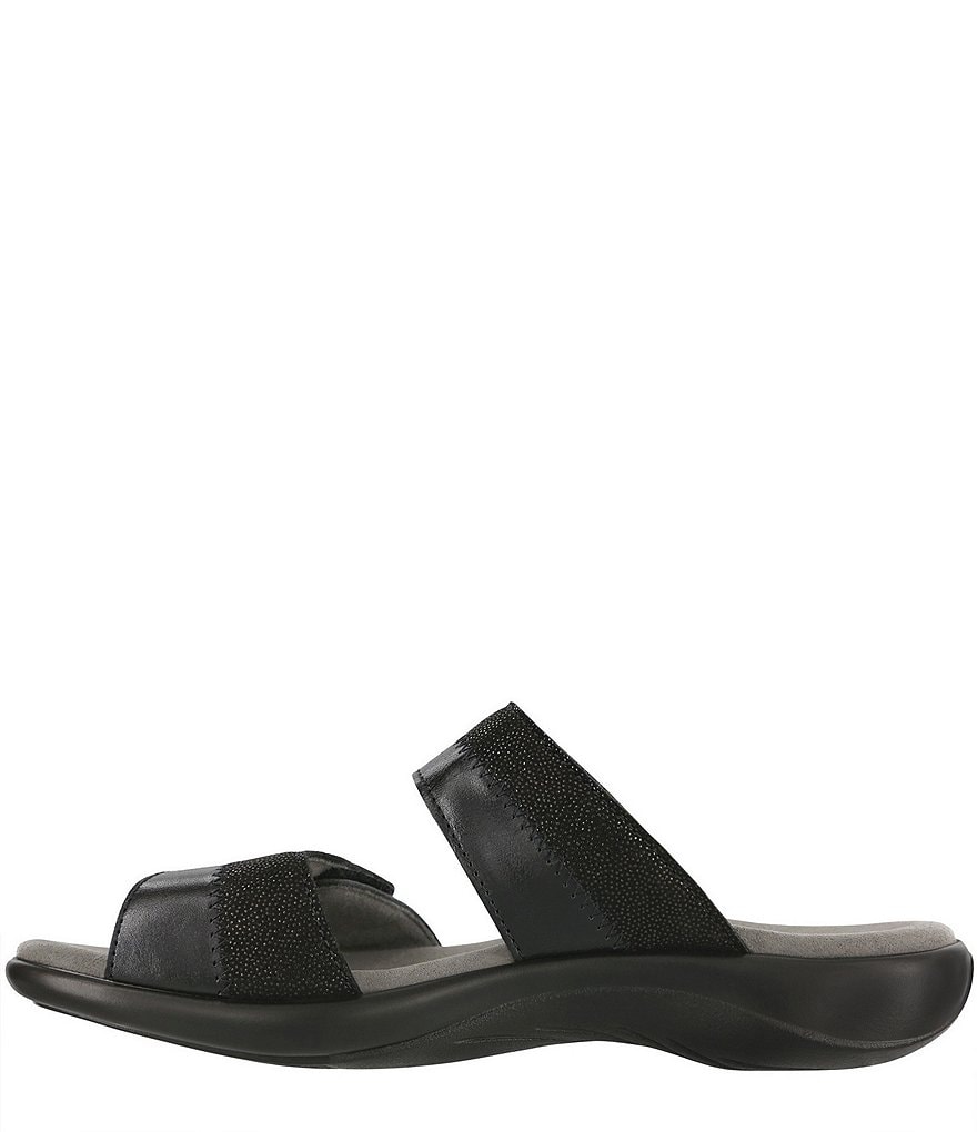SAS Nudu Dot Printed Leather Wedge Slides