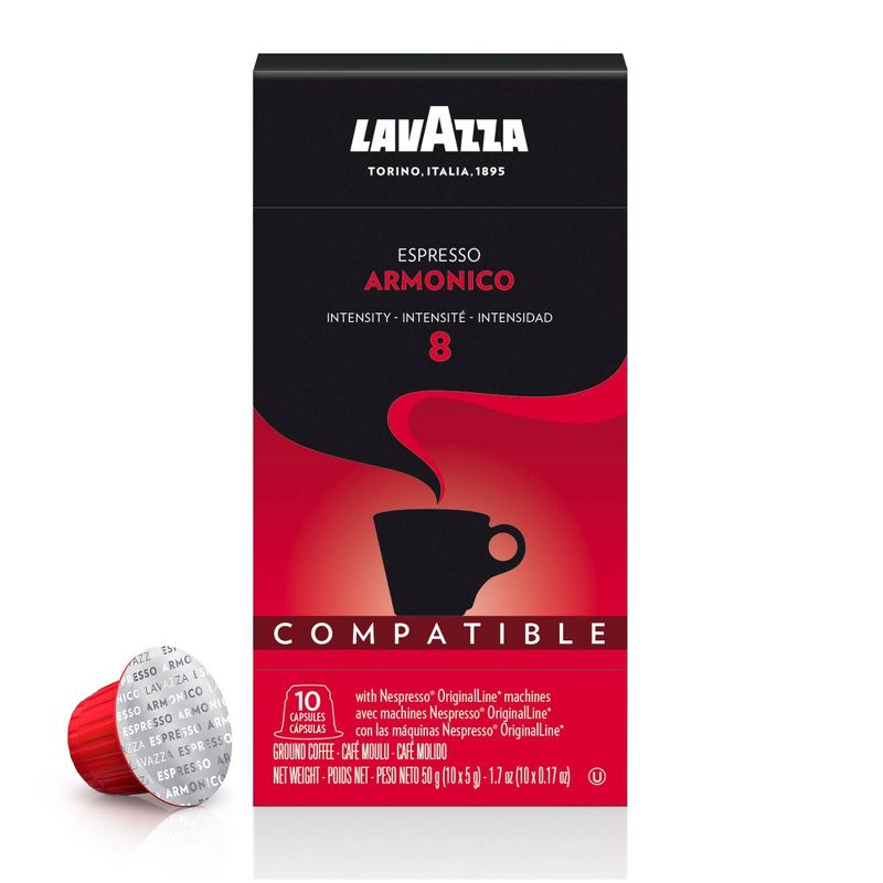 Lavazza Armonico Dark Roast Nespresso Compatible Capsules - 10ct
