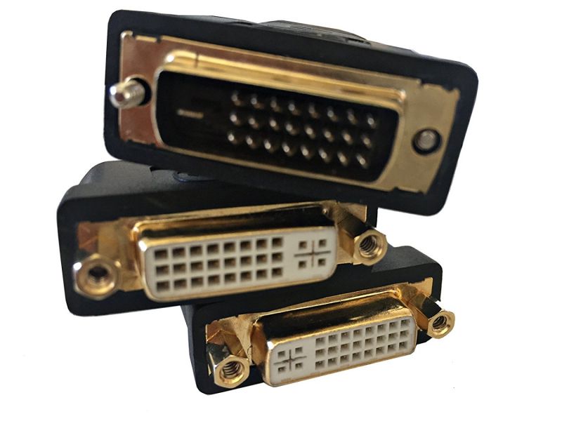 AYA 1Ft (1 Foot) DVI (24+1) Digital Dual Link Male to 2 DVI-D (24+5) Female Splitter Cable 28AWG DVID-Y-SPTTR