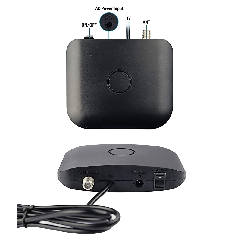 Digital Outdoor Amplified HD TV Antenna Motorized 360 Degree Rotation 150 Miles with 40FT RG6 Coax Cable SnapOn Installation UHFVHF1080P4K