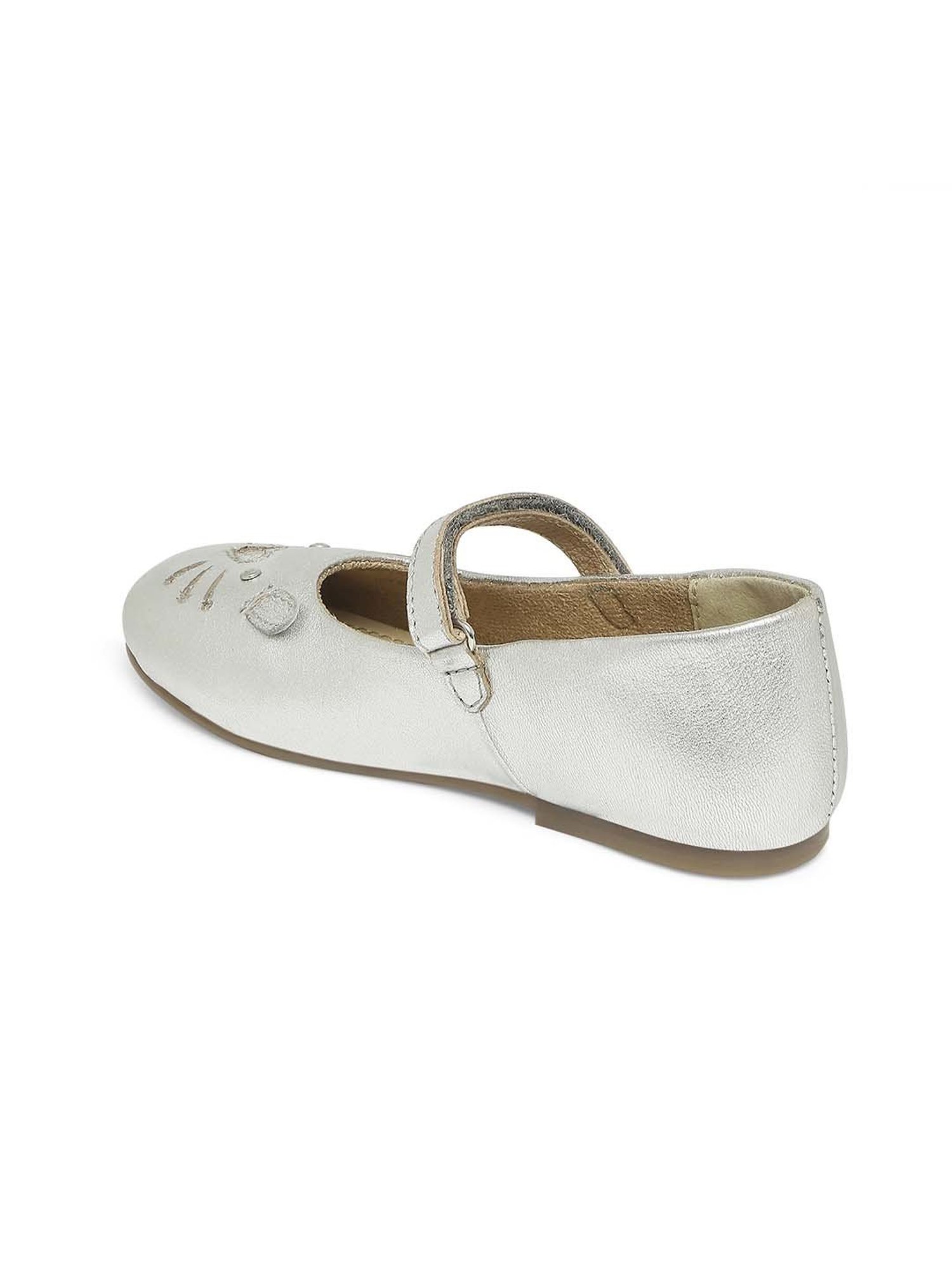Aria Nica Kids Kitty Silver Mary Jane Shoes