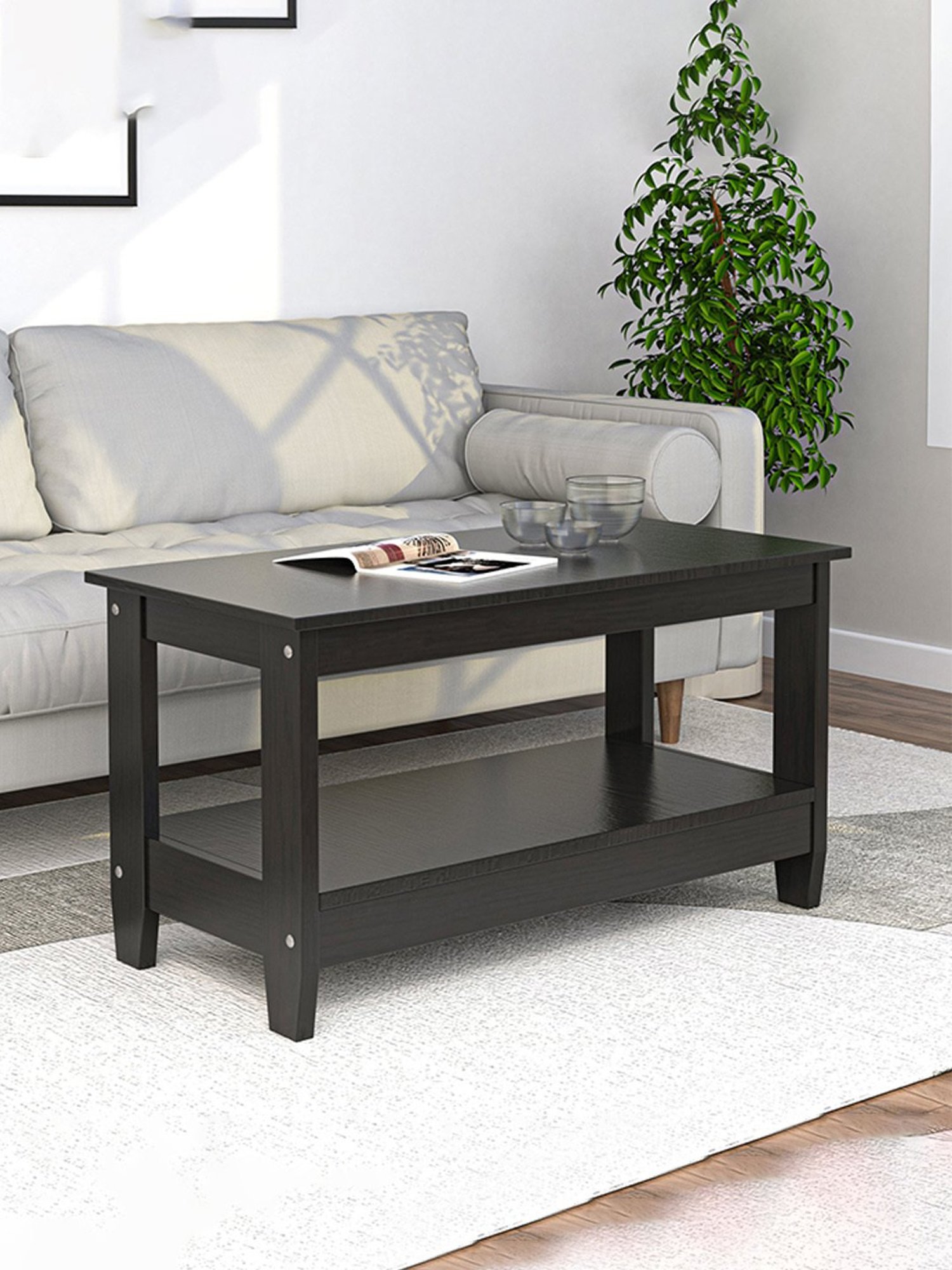Nilkamal Baron Black Engineered Wood Coffee Table
