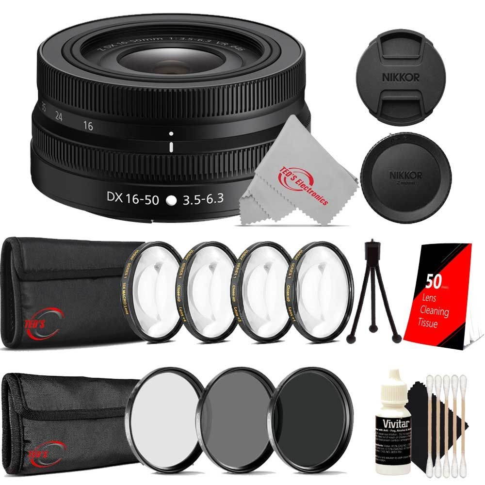 Nikon NIKKOR Z DX 16-50mm f/3.5-6.3 VR APS-C Wide Angle Lens  + Filter Accessory Kit
