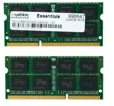 Mushkin Enhanced 8GB (2 x 4GB) Essentials DDR3 PC3-10666 1333MHz 204-Pin Laptop Memory Model 996647