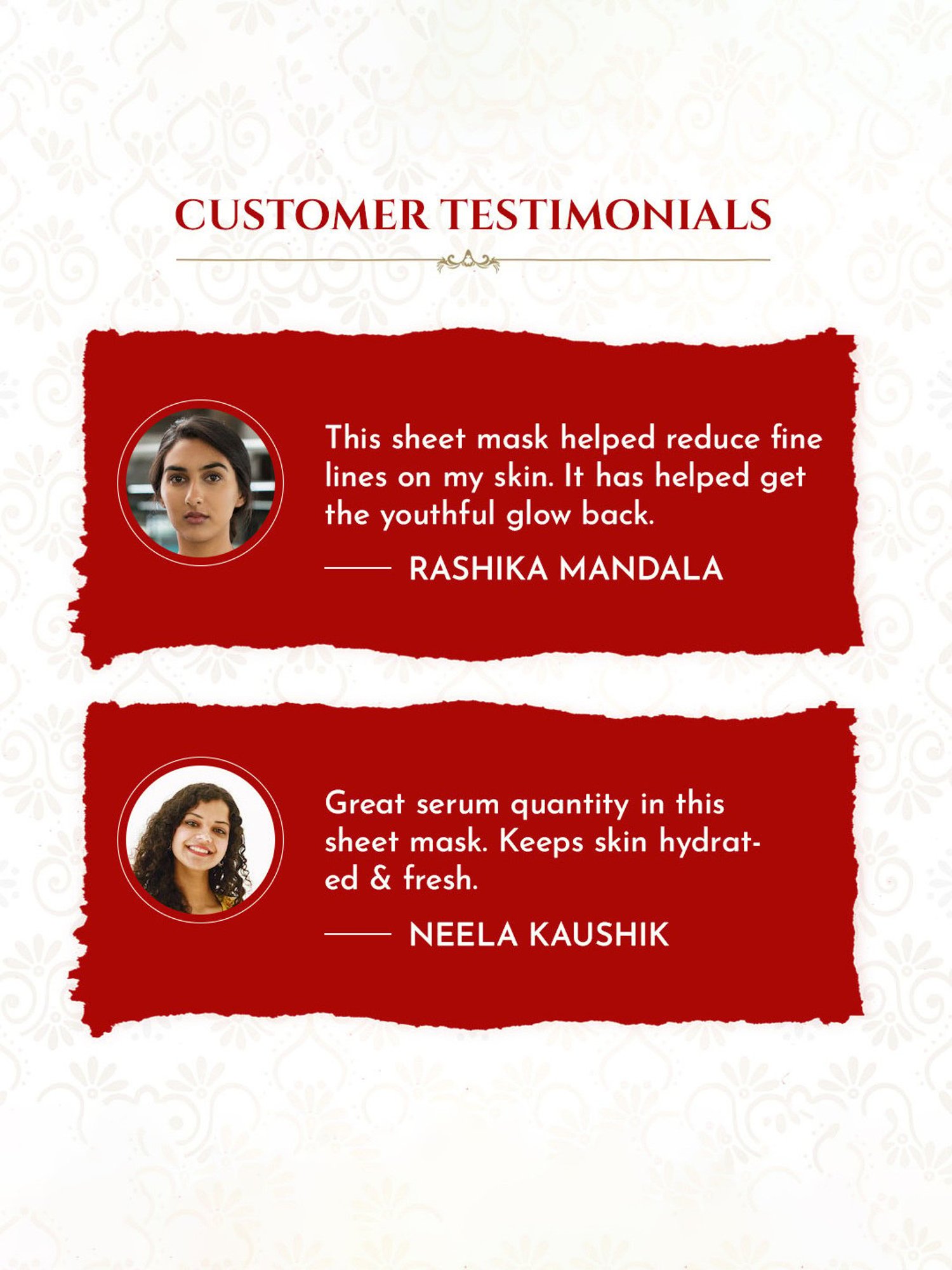 Khadi Essentials Pomegranate Sheet Mask - Pack of 3