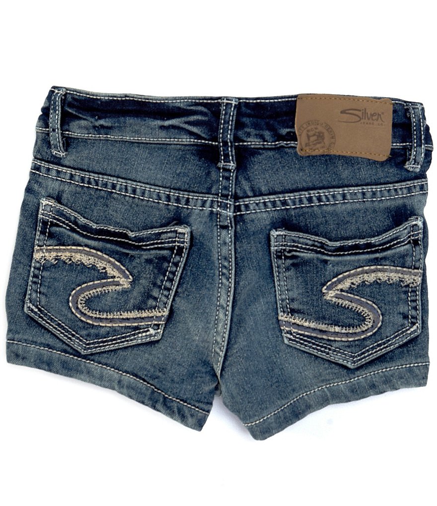 Silver Jeans Co. Little Girls 4-6X Lacy Washed Denim Shorts