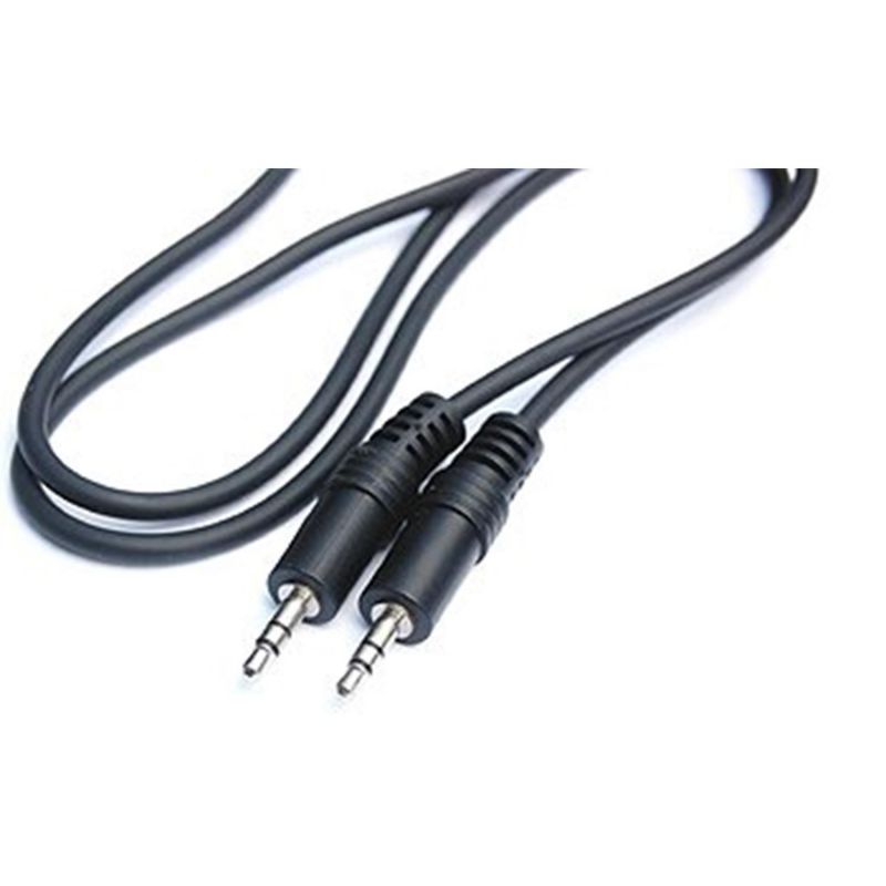 Professional Quality Nickel Plated 3.5mm Stereo Male To Stereo Male Cable 2 ft - Black