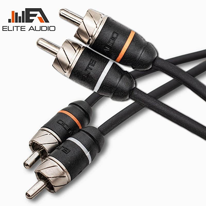 Premium Series 100 OFC Copper RCA Interconnects Stereo Cable 2 Channel 17 Cord 2 x RCA Male to 2 x RCA Male Audio Cable DoubleShielded with Noise Reduction 17 Feet Long