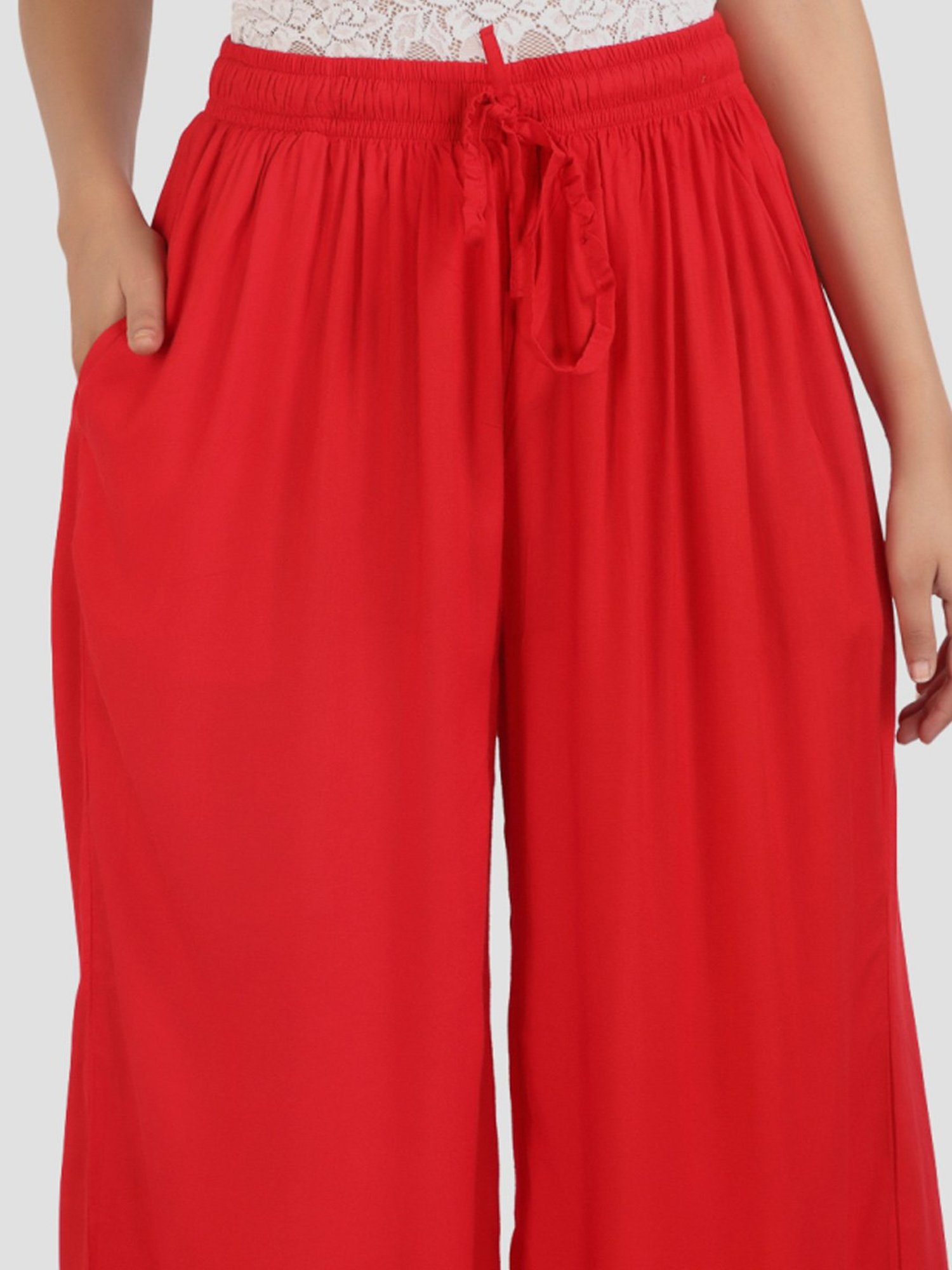 Cotton Culture Red Regular fit Palazzos