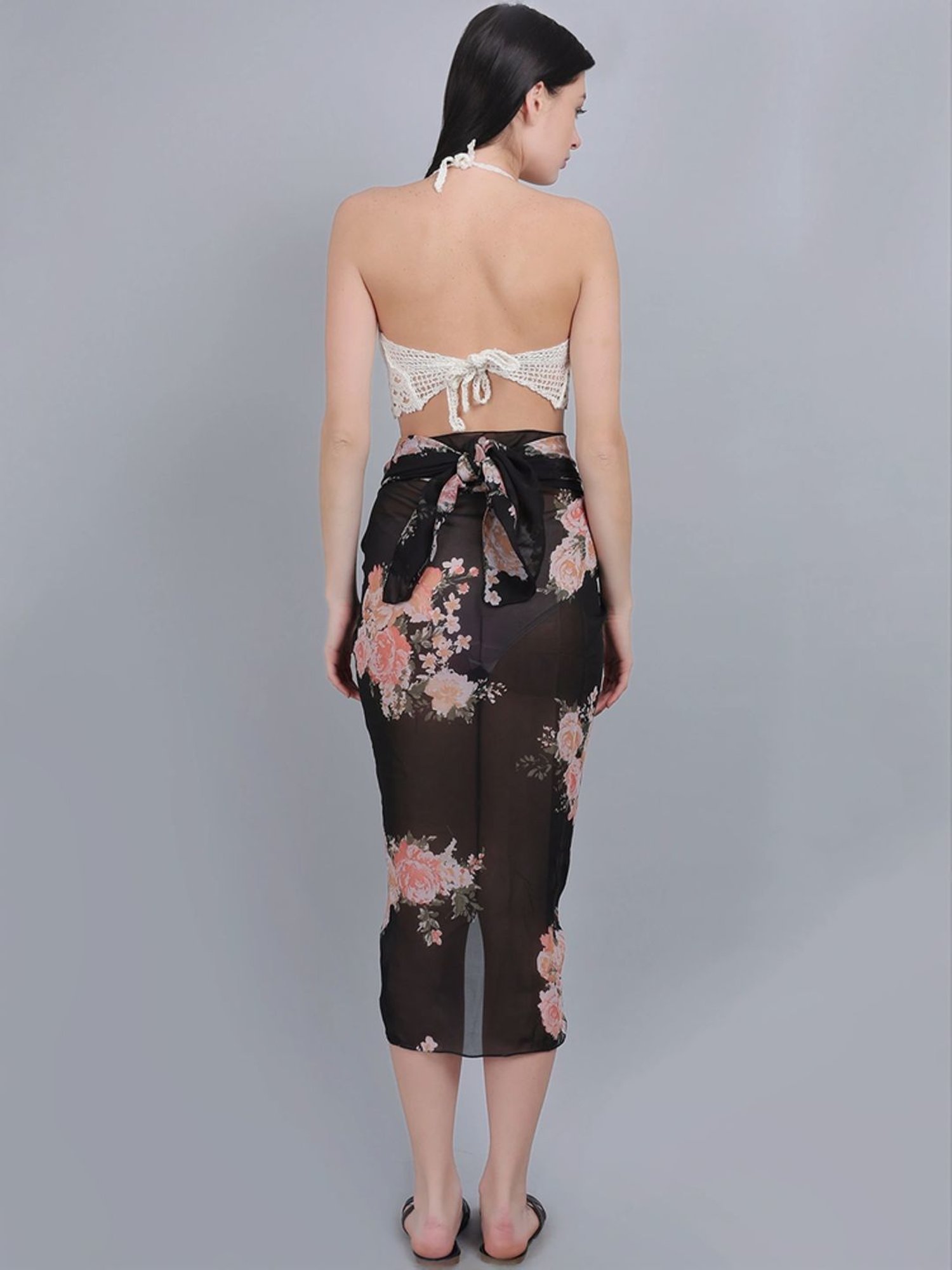 mod & shy Black Printed Sarong