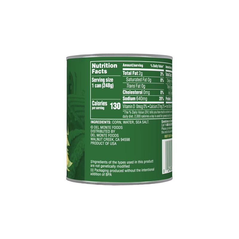 Del Monte Fresh Cut Golden Sweet Whole Kernel Corn 8.75oz