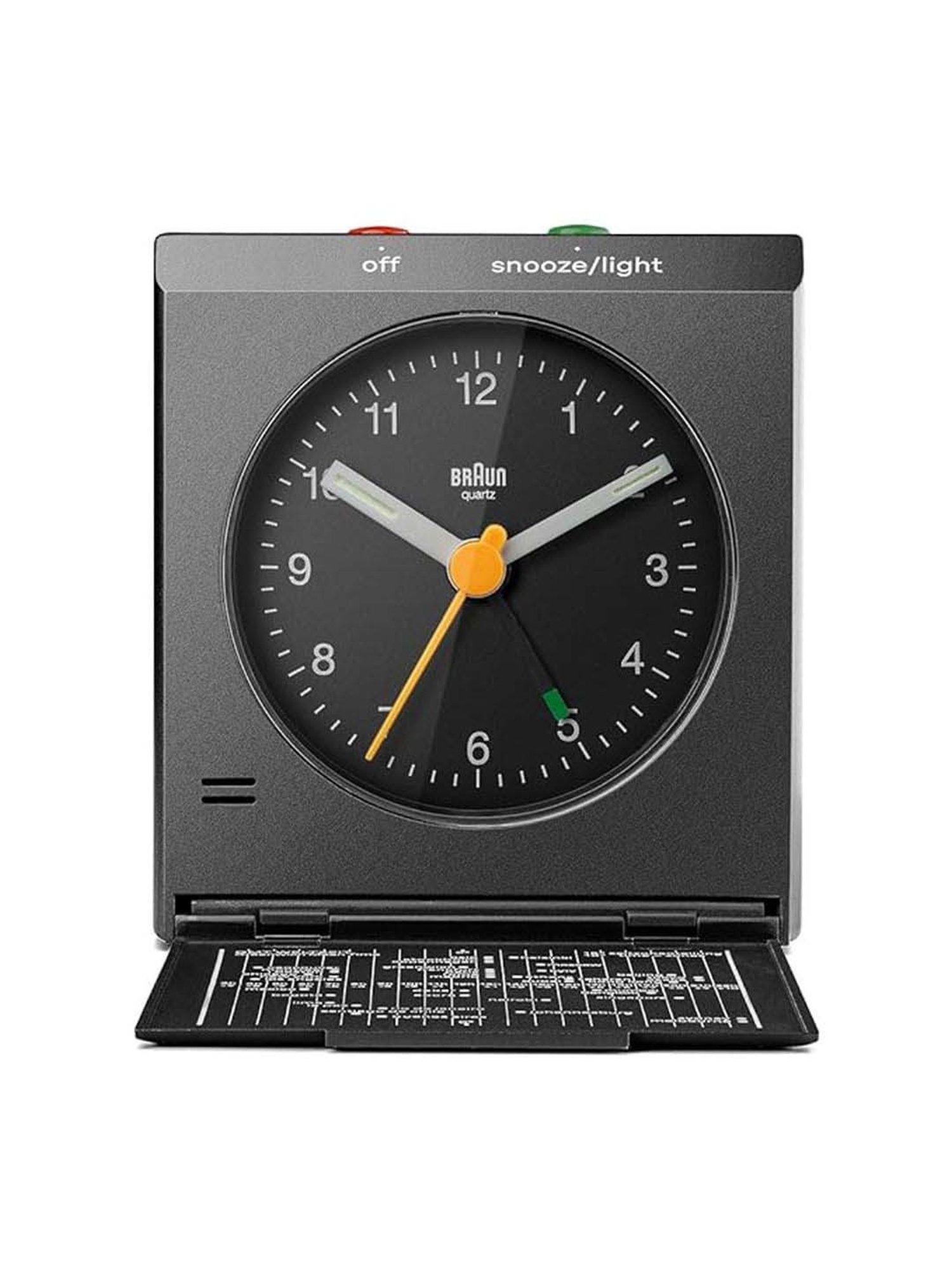 Braun Black Classic Analog Alarm Clock