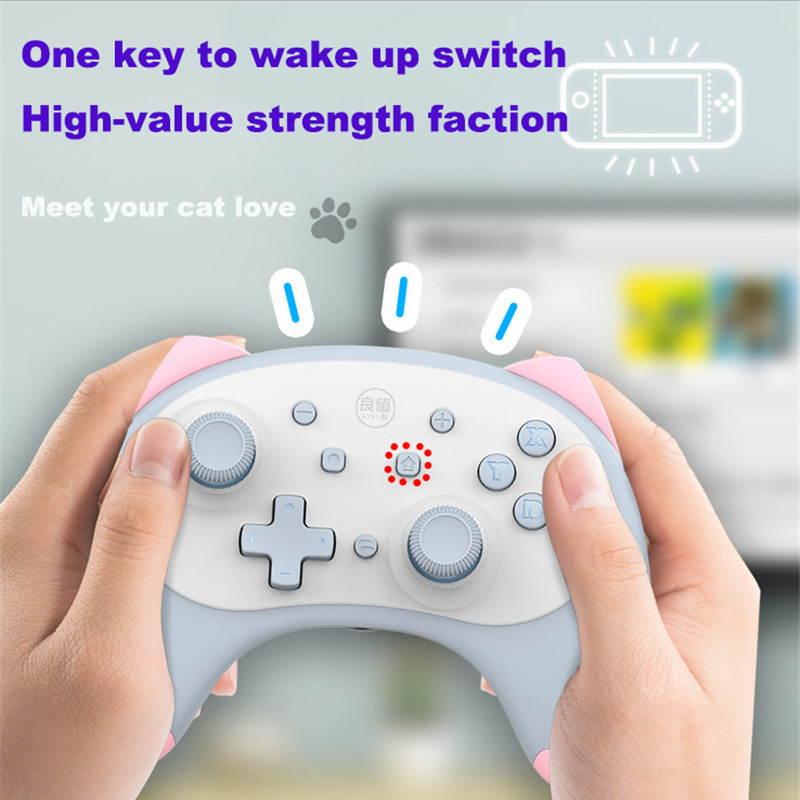 IINE Cat 4nd Wireless Controller For Nintendo Switch /Switch Lite Gamepad Joystick Voice Wake UP Headphone Plug