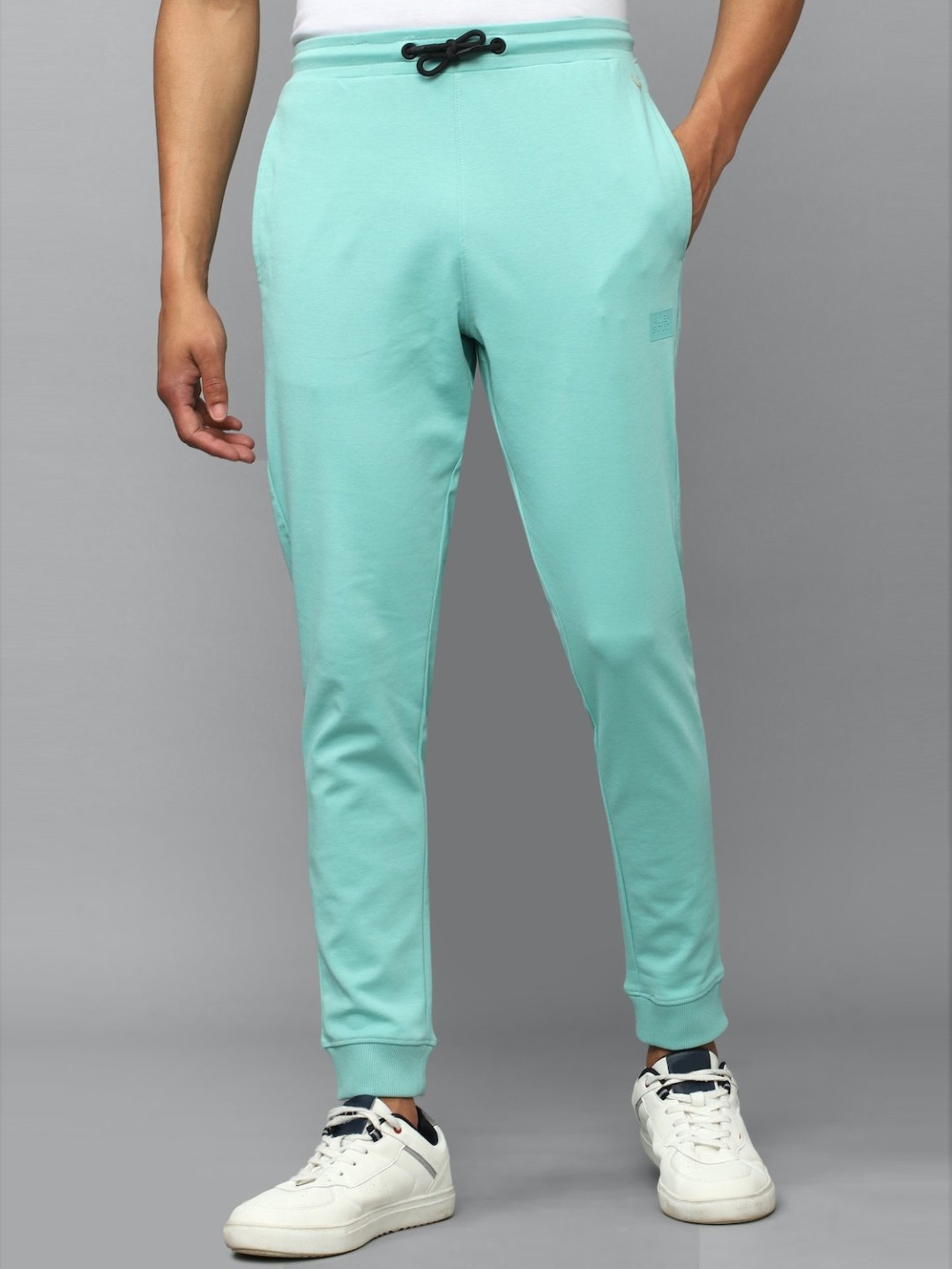 Tribe by Allen Solly Blue Cotton Regular Fit Joggers
