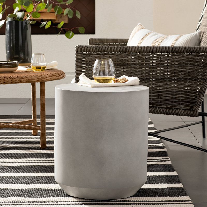 Faux Stone Patio Accent Table - Threshold™ designed with Studio McGee