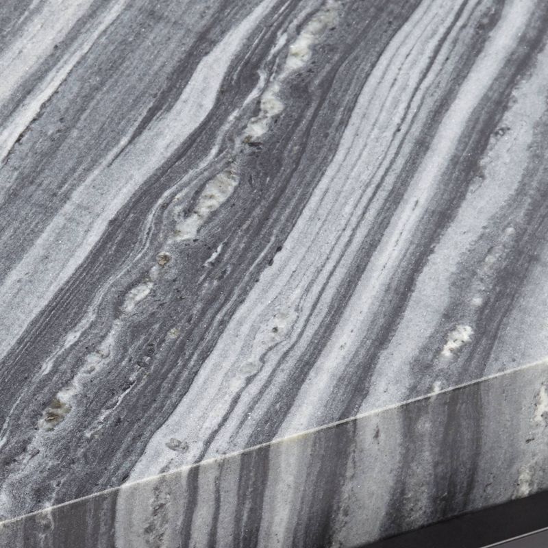 Coast to Coast Julia 38" Wide Black and Marble Accent Table