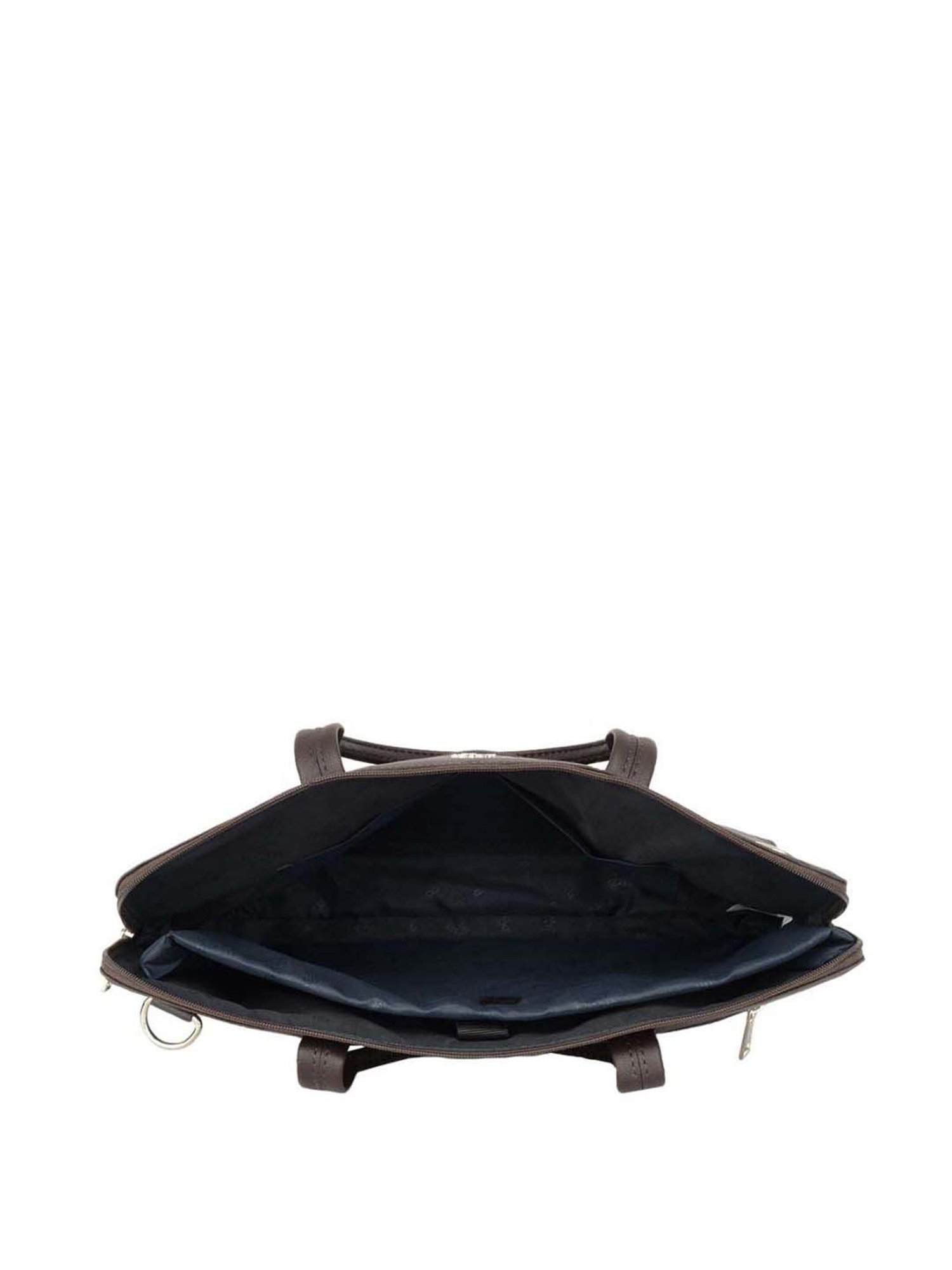 Baggit Brown PVC Solid Laptop Messenger Bag