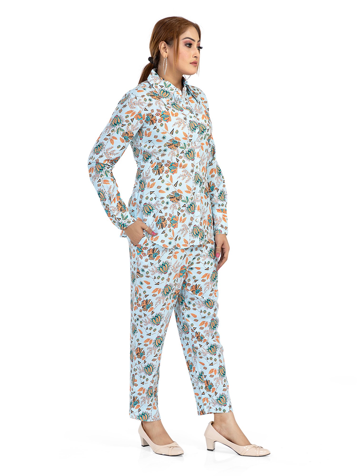 Nino Bambino Multicolor Printed Shirt With Pants
