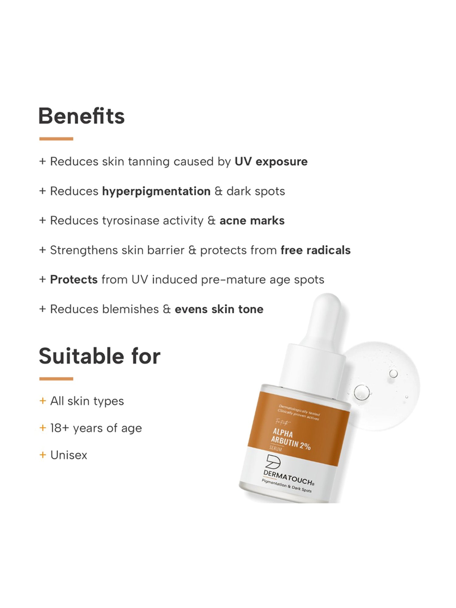 DERMATOUCH Alpha Arbutin 2% Serum - 18 ml