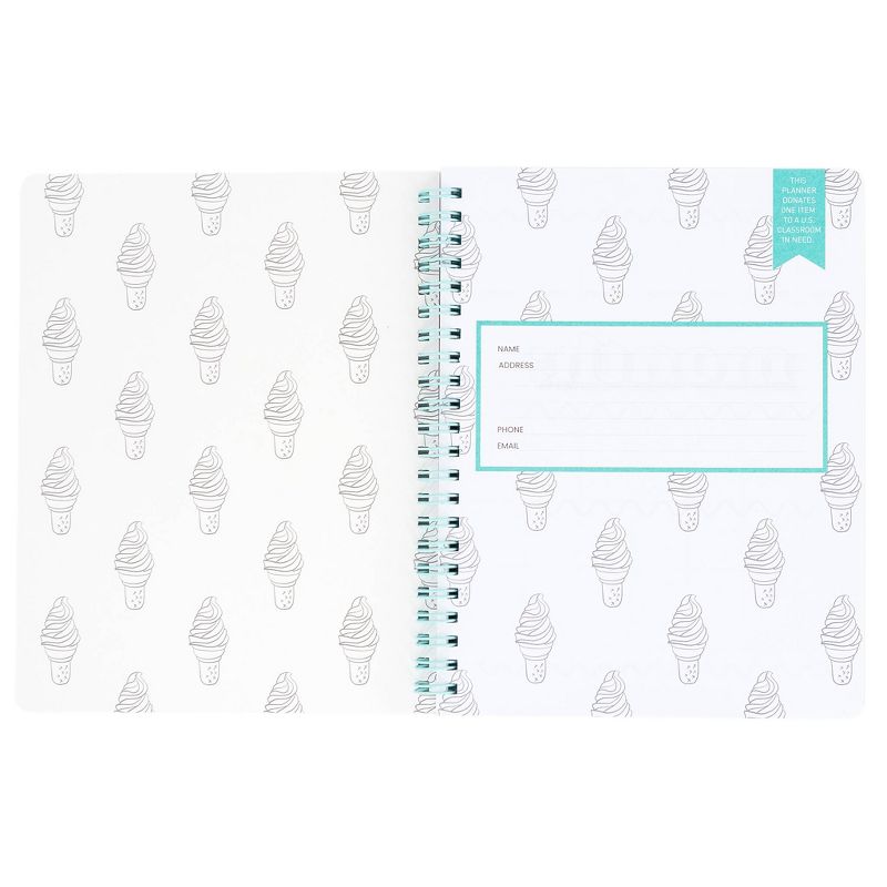 Undated Planner 7.75"x 6" Ice Cream Purple - Yoobi™