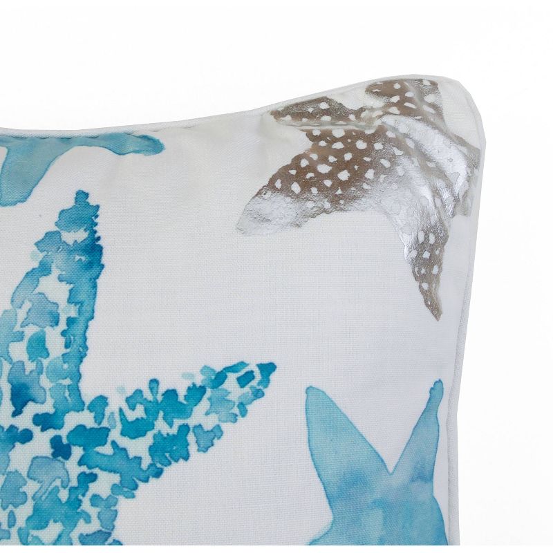 Décor Therapy 20"x20" Todrina Starfish Throw Pillow White/Blue