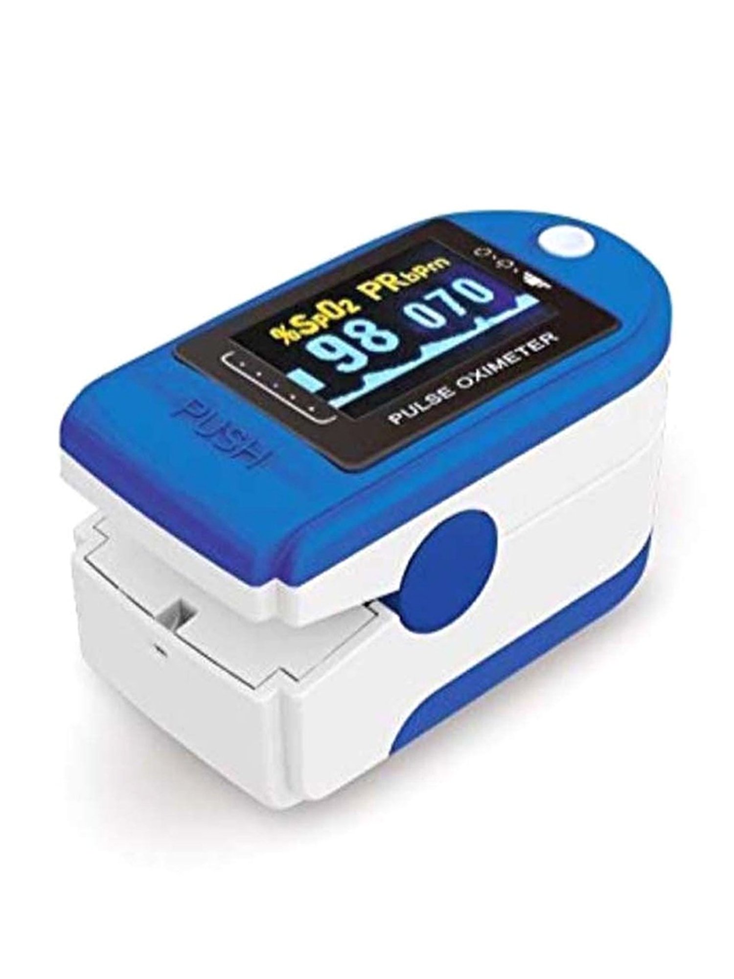 HomePro Fingertip Pulse Oximeter with OLED Display - Pack of 2 (White/Blue)