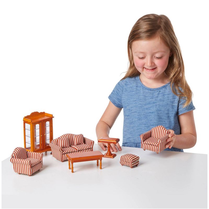 Melissa & Doug Classic Victorian Wooden and Upholstered Dollhouse Furniture (35pc)