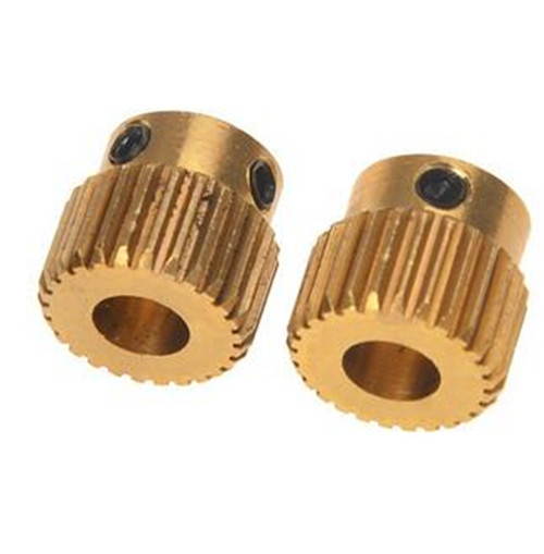 6PCS 26 TEETH Brass 3D Printer Extrusion Wheel Special Brass Wire Feed Wheel Gear
