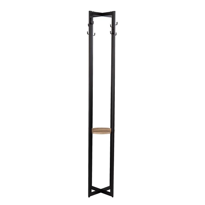 Richopu Metal Coat Rack Black/Natural - Aiden Lane