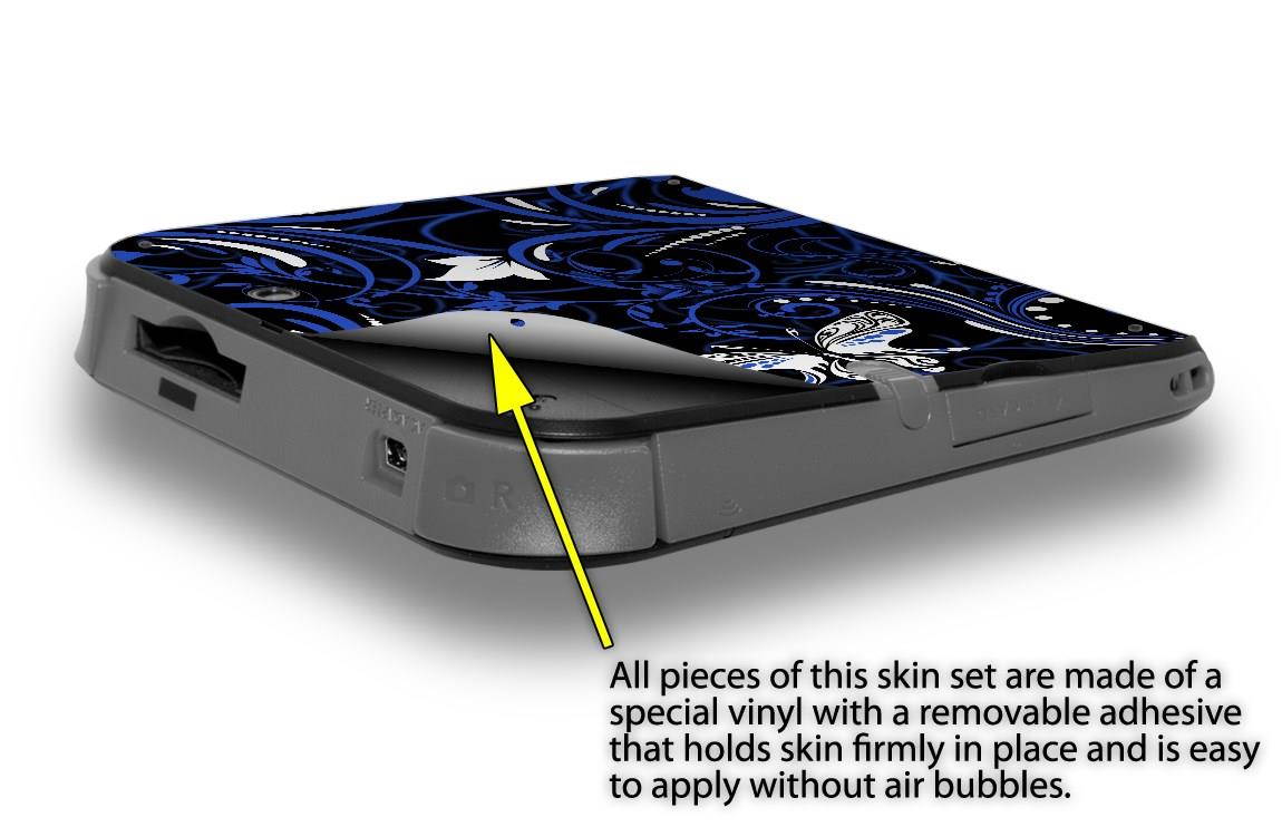 Twisted Garden Blue and White - Decal Style Vinyl Skin fits Nintendo 2DS