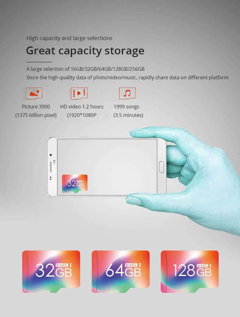Excellent 32GB 64GB 128GB Micro SD Memory Card 128G
