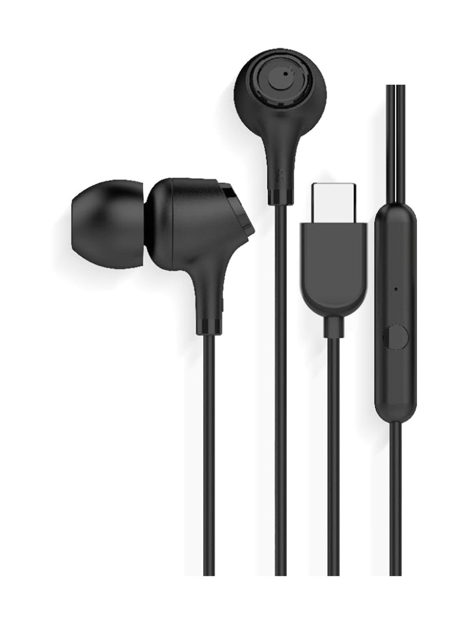 Blaupunkt EM01 in-Ear Type C Wired Earphone with Mic & Noise Isolation (Black)