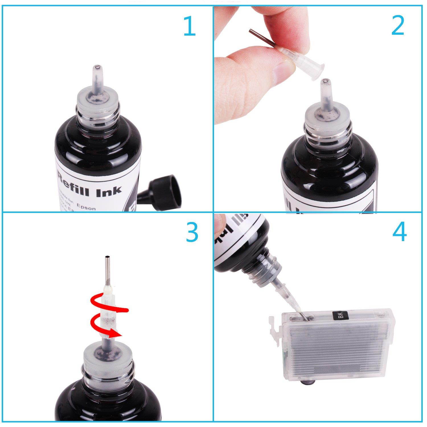 CoYlBod Refill Ink Kit for T079120 79 Dye Ink Artisan 1430 1500w 730 837 835 810 800 730 725 710 700 600 50 PHOTO1410 1400 RX680 RX595 RX580 R380 R280 R260, for Refillable Cartridges or CISS