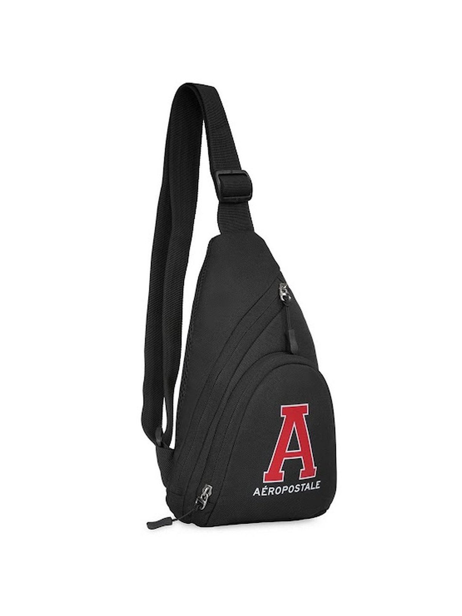 Aeropostale Chandler Black Polyester Printed Cross Body Bag