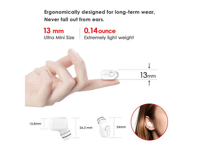 AutofeelSunriseoffice Mini Earbuds TWS Twins Bluetooth Earphones Wireless Headphone with Microphone 3D Bass Stereo Sport Earbuds For Phone iPhone Xiaomi Samsung Oppo Huawei