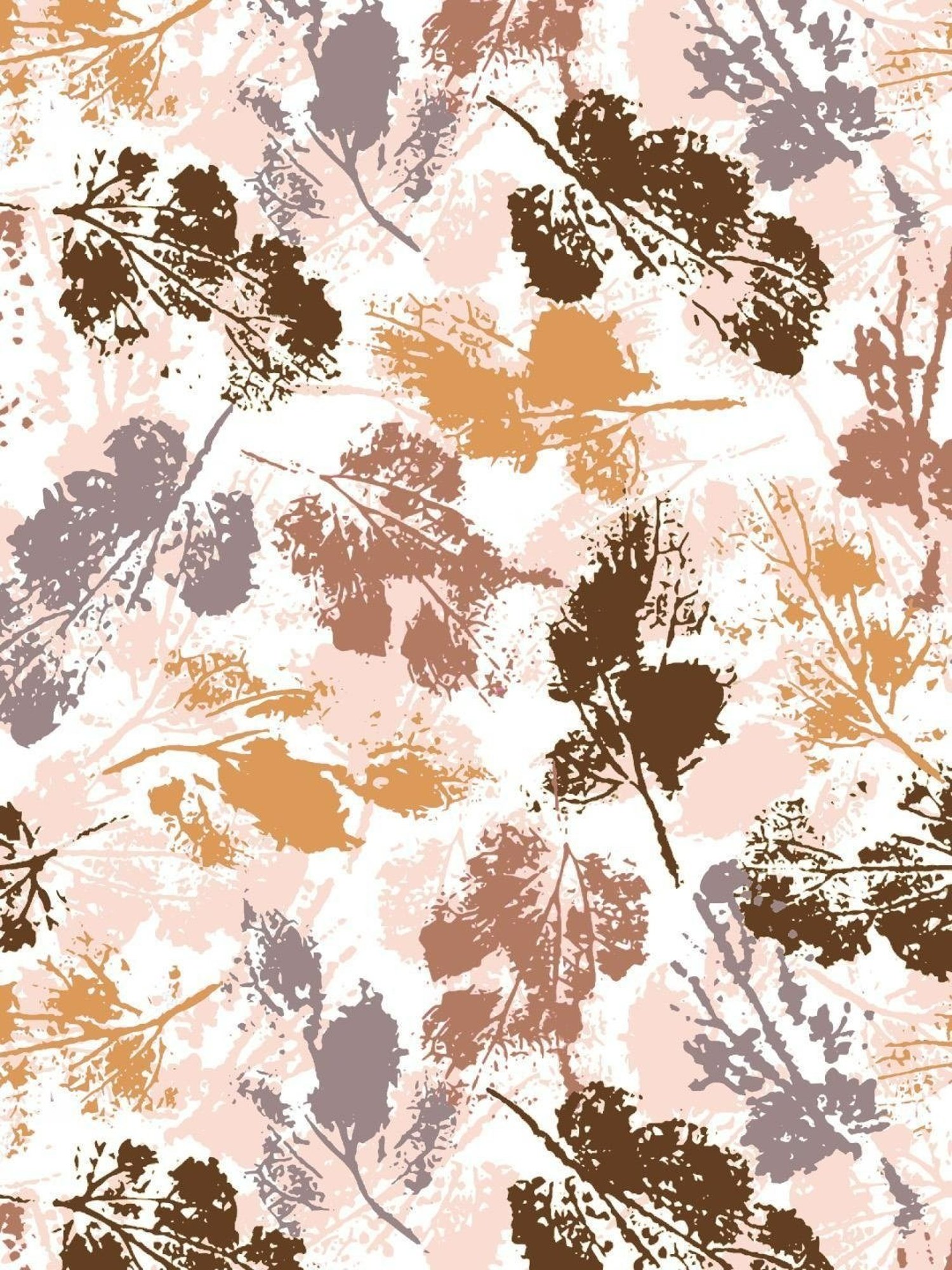 SPACES DRAPE STORY Elegent Digital Print Brown & Mustard Polyester 5 ft Window Curtains - Set of 2