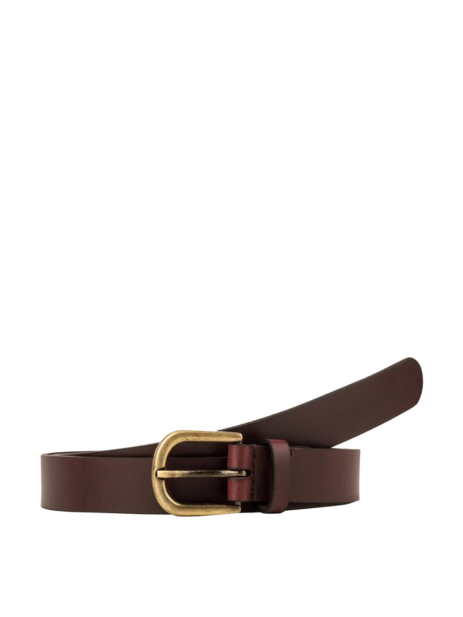 Aditi Wasan Maroon Leather Waist Belt for Women