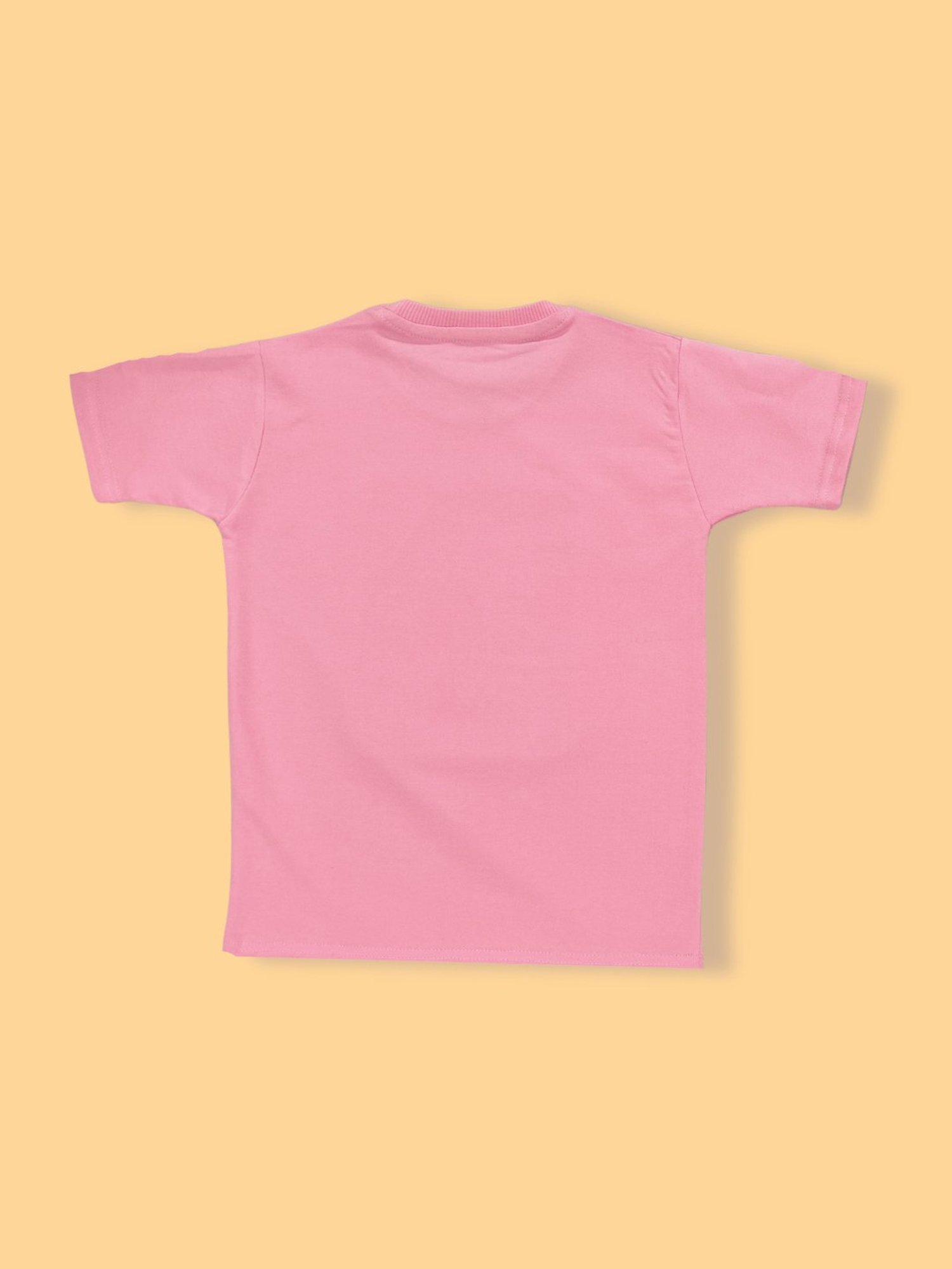 Tippy Top Kids Pink Self Design T-Shirt