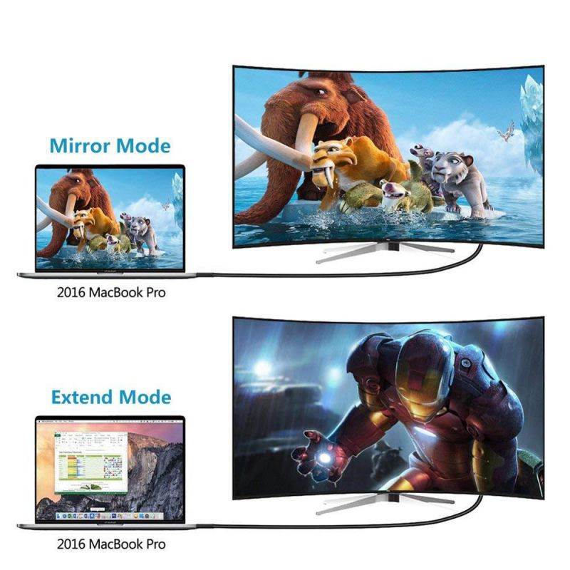 USB C to HDMI Cable, Hannord USB Type-C to HDMI 3 Feet Cable [Thunderbolt 3 Compatible] for MacBook Pro 2019/2018/2017, MacBook Air/iPad Pro 2018, Samsung Galaxy S10/S9, Surface Book 2 and More